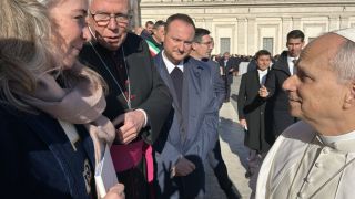 image:Image Papež Lev XIV. zástupcům organizace Justice & Peace Europe: Děkuji vám za vaši práci